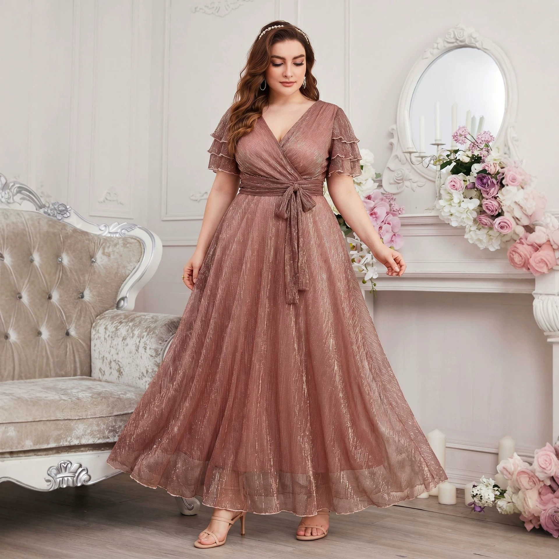 Luxury Curvy Blush Gold Glitte - Fly Line 리뷰 및 가격