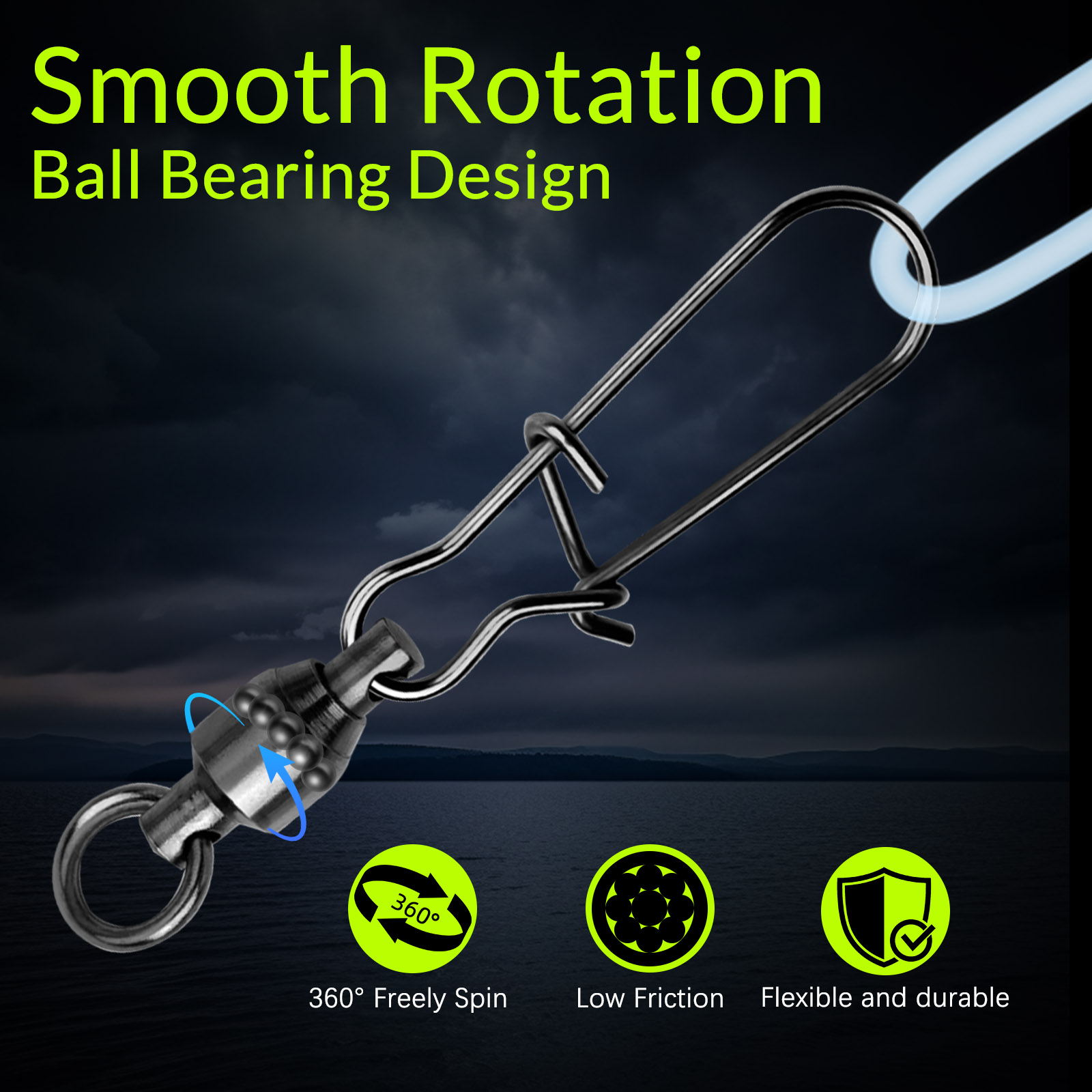 9KM 10PCS Ball Bearing Swivel  - Saltwater Line 리뷰 및 가격