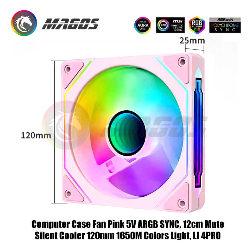 Computer Case Fan Pink 5V ARGB - Fly Line 리뷰 및 가격