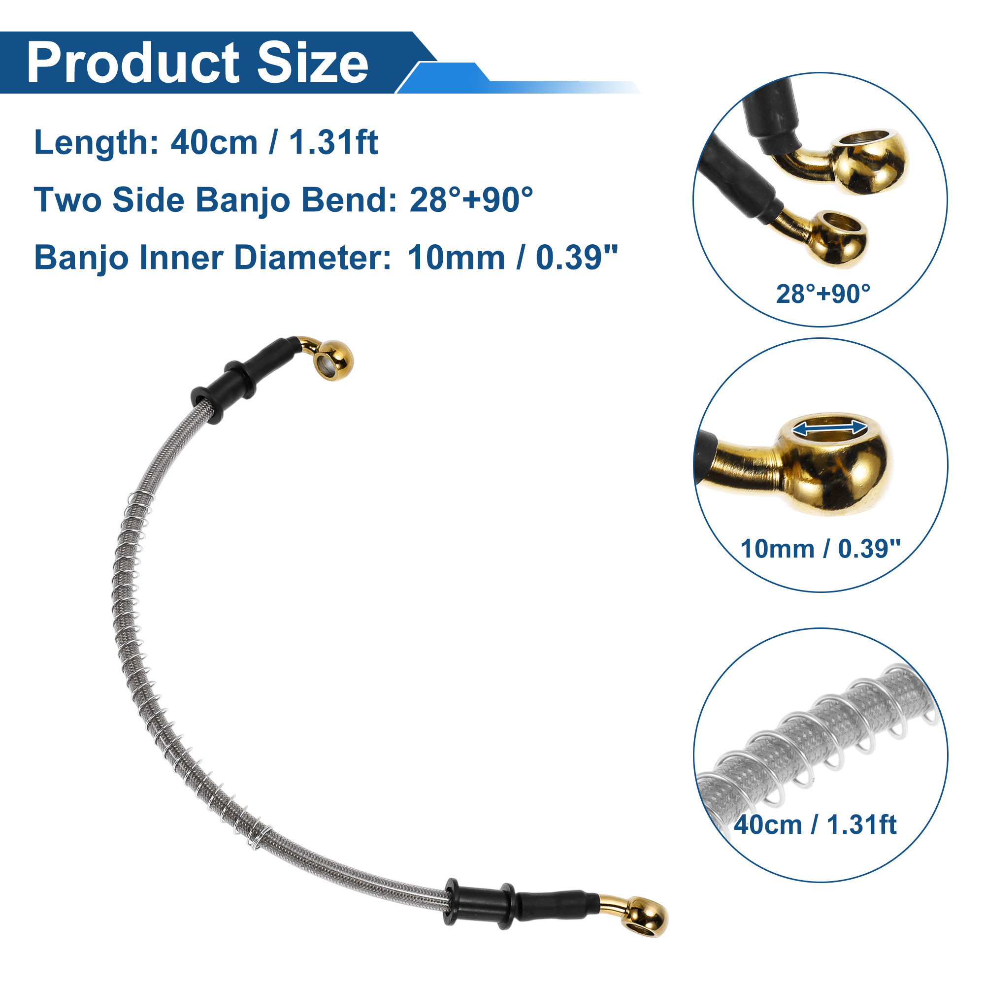 Motoforti 40cm Motorcycle Brak - Braided Line 리뷰 및 가격