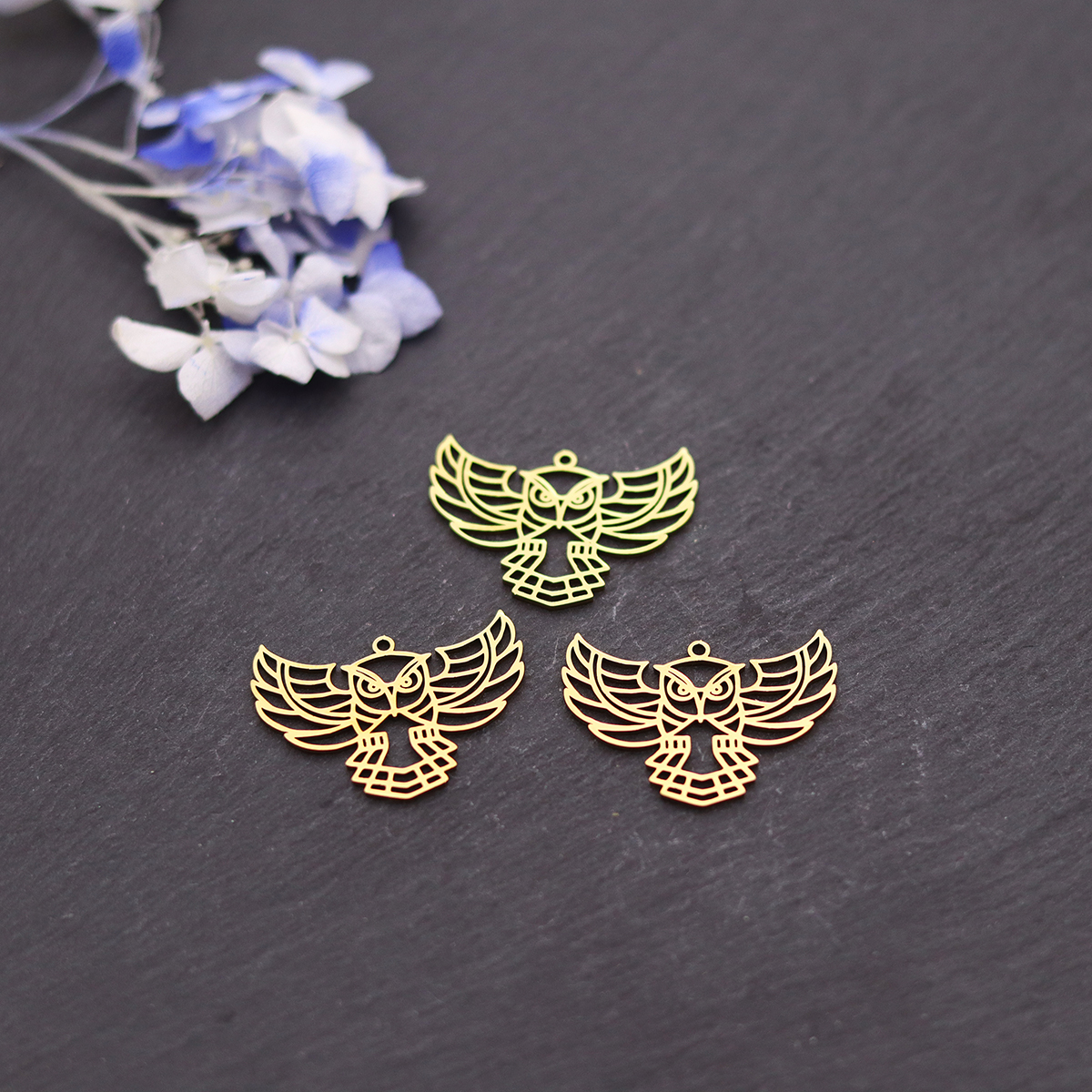 3pcs Owl Stainless Steel Charm - Fly Line 리뷰 및 가격