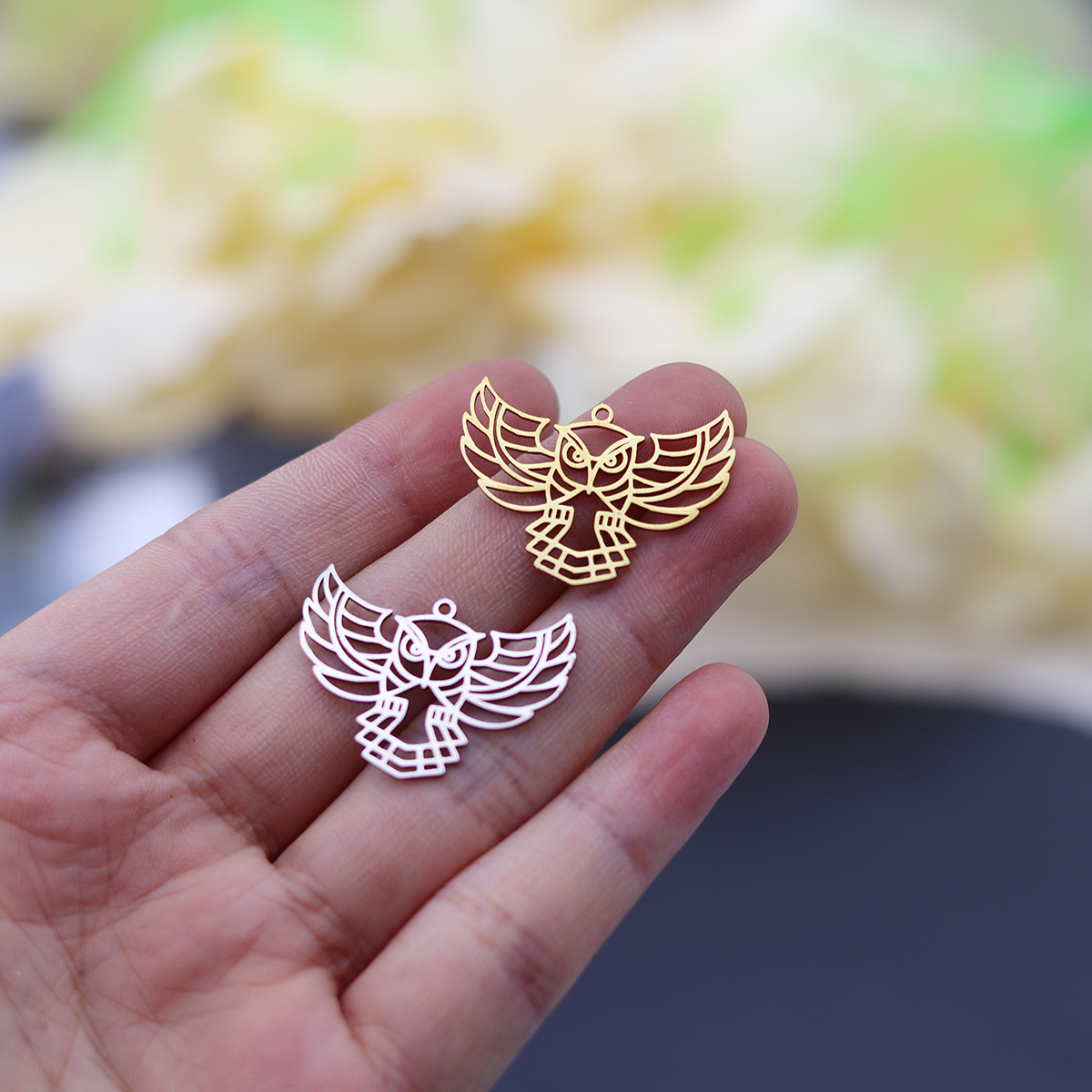 3pcs Owl Stainless Steel Charm - Fly Line 리뷰 및 가격